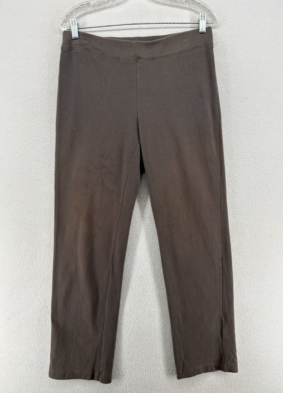 EILEEN FISHER Pants PM Heavy Brushed Jersey Organic Cotton Full Length Gray